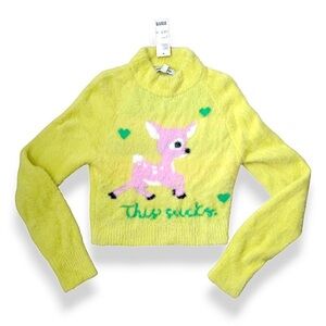 Urban Outfitters NWT This Sucks Crop Sweater